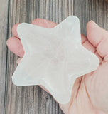 Selenite bowl star shaped