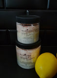 Sugar  scrub infused with rainbow layered jojoba beads throughout.