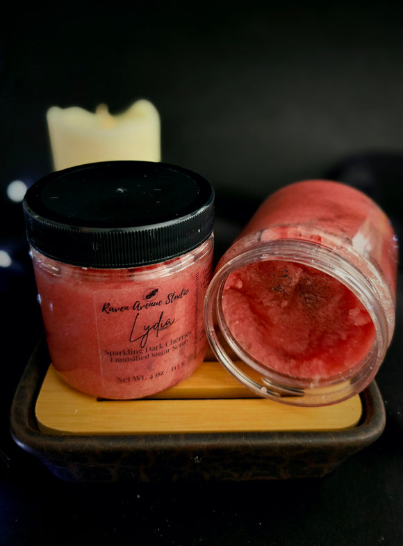 Lydia Sugar Scrub - Sparkling Dark Cherries