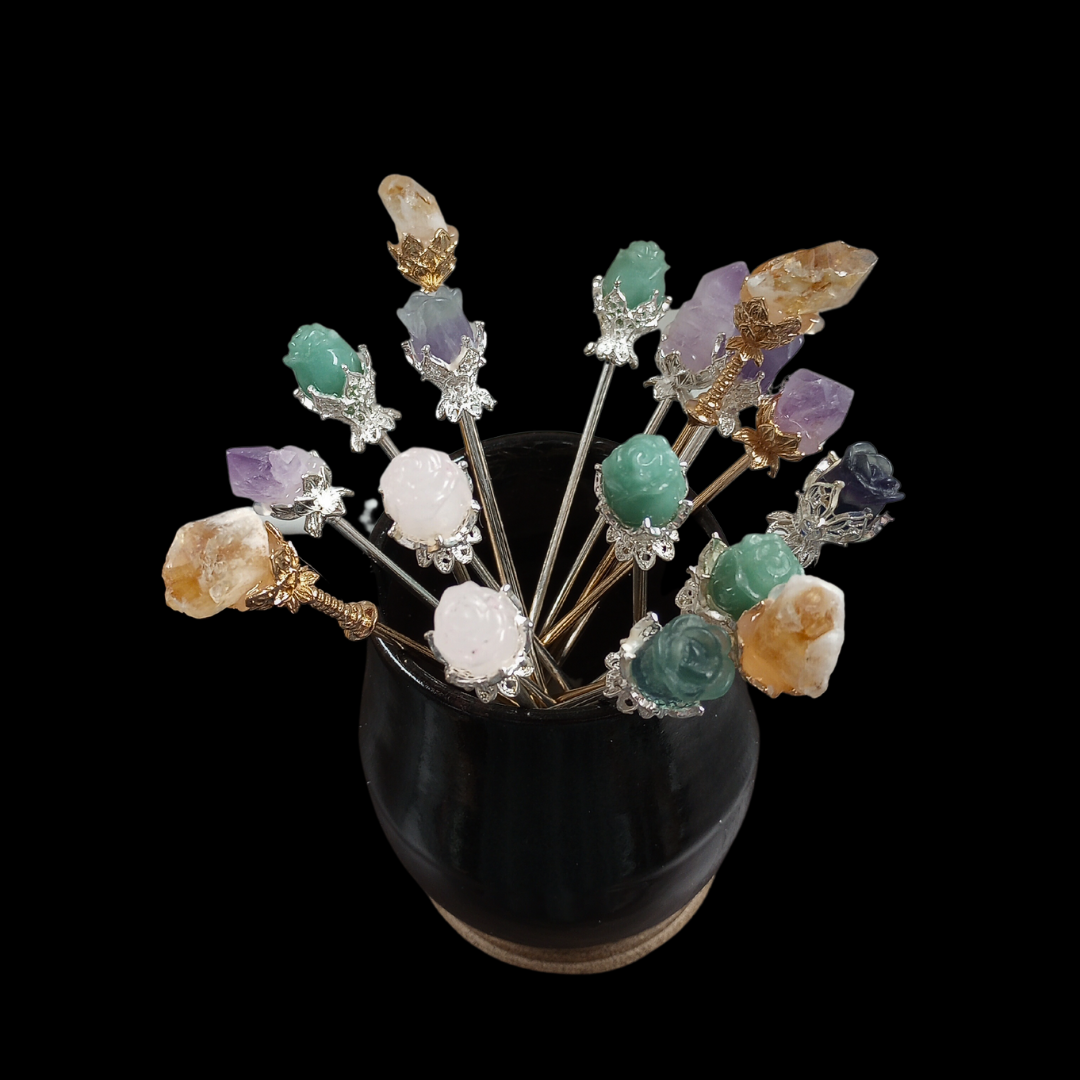 Crystal Hair Pin – Raven Avenue Studio