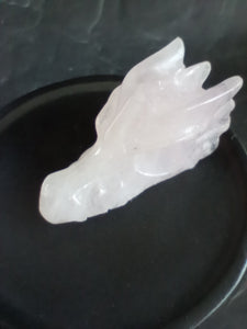 Crystal dragon head carvings