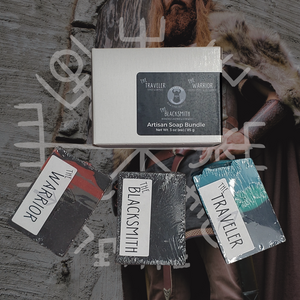 Soap bundle shows 3 artisan soaps