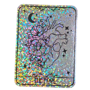 The Fool Tarot Glitter Sticker