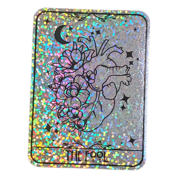 The Fool Tarot Glitter Sticker