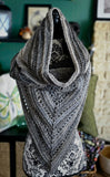 Hooded scarf in various shades of grey