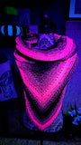 Crochet Hooded Scarf - UV Reactive