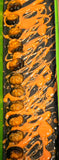 Black and orange bars of soap with pumpkin design 