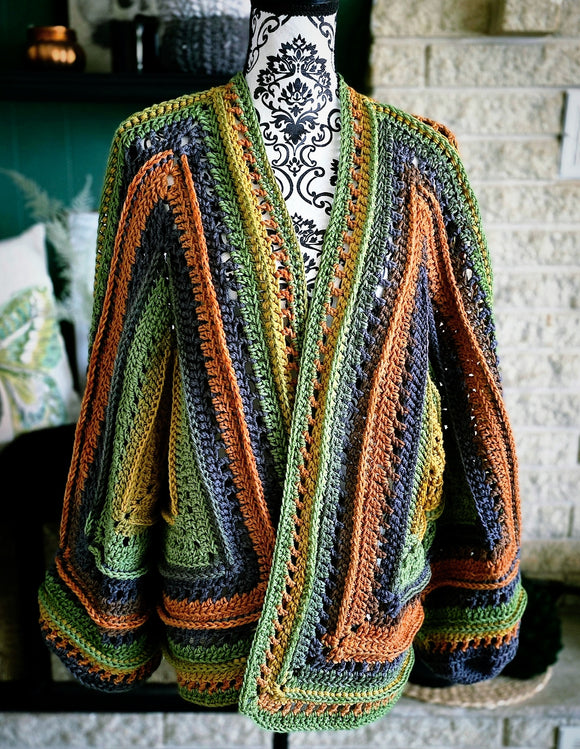 Grunge Sunflower Crochet Cardigan