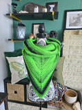 Crochet Hooded Scarf - UV Reactive