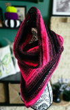 Crochet Hooded Scarf - UV Reactive