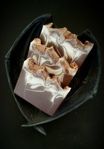 Arcane Study artisan soap brown with white swirls