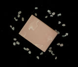 Rose Quartz Artisan Soap. Pink soap with white mica lines.