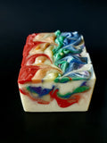Rainbow Energy Soap. Rainbow swirled soap.