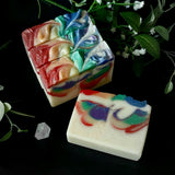 Rainbow Energy Soap. Rainbow swirled soap.