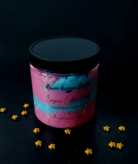 Cotton Candy sugar scrub pink and blue scrub