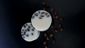 Dark magick brew solid lotion bar with coffee beans inside