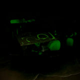 Absinthe artisan soap Black with neon green swirl
