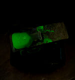 Absinthe Artisan Soap Black with neon green swirl