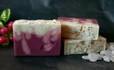 Pink , dark pink and White Soap Bar scented in cranberry