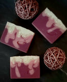 Pink, dark pink and White Soap Bar scented in cranberry