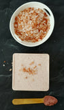 Pink Himalayan Salt Soap. Pink Soap with pink salt on top.