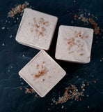 Pink Himalayan Salt Soap. Pink Soap with pink salt on top.