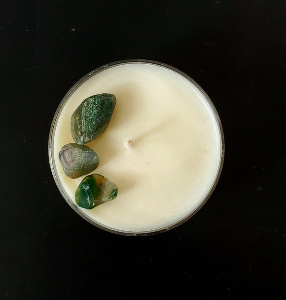 Unscented Moss Agate Maxi Tealight Candle