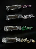 Customizable crystal chip oil roller bottles