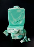 Genuine Amazonite Soap. Teal soap with amazonite on top