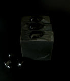 black soap with genuine obsidian crystal