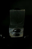 black soap with genuine obsidian crystal