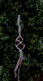 Macrame Crystal Keychain. Tiger's eye in natural cord.