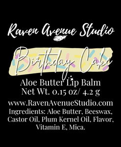 Birthday Cake Aloe Butter Lip Balm - Vanilla Cake