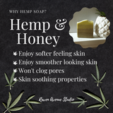 infographic about hemp and honey soap