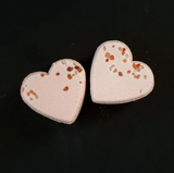 Pink Salt heart shaped bath fizzy